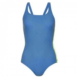 adidas adidas Womens Sh3. Ro Tapered Swimsuit - L Blue/Slime