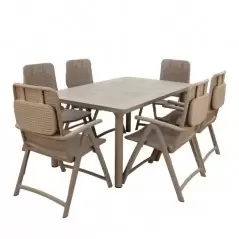 Europa Step Turtle Dove Standard Table With 2 Bistrot Chairs