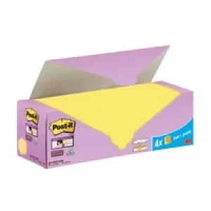 Post-it Super Sticky Notes Canary Yellow Cabinet 76x76mm (Pack of 24)