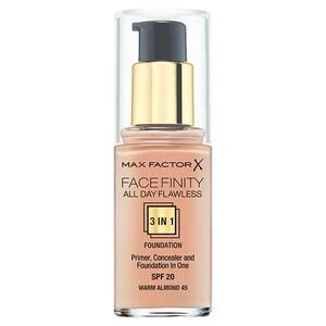 Max Factor All Day Flawless 3 in 1 Foundation Warm Almond 45 Nude