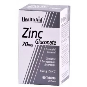 HealthAid Zinc Gluconate 70mg - 90 Tablets