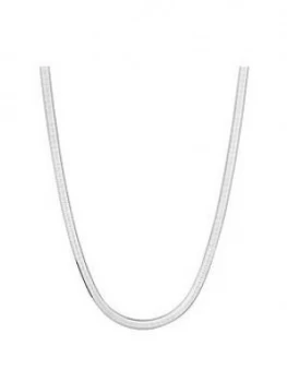Simply Silver Flat Snake Allway Necklace