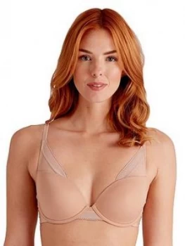 Pretty Polly High Apex Moulded Bra - Nude , Nude, Size 30C, Women