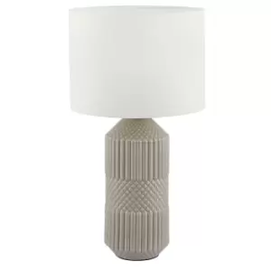 Geo Textured Tall Ceramic Table Lamp