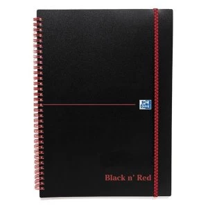 Black n Red A5 90gm2 140 Pages Ruled Polypropylene Covered Wirebound Notebook Pack of 5