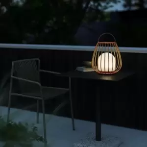 Jim To-Go Outdoor Patio Terrace Metal Battery Powered Dimmable LED Light in Orange (H) 30.3cm