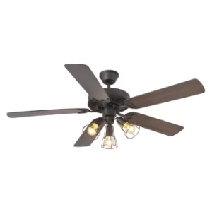 Aloha Brown Ceiling Fan With Light