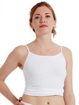 Pretty Polly Seamless Cami Vest - White, Size XL, Women