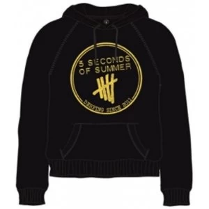 5 Seconds of Summer Derping Stamp Hoodie Black Small