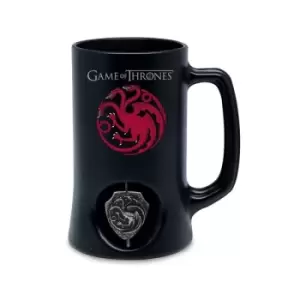 Game of Thrones - Targaryen with 3D Rotating Logo Black Stein Mug