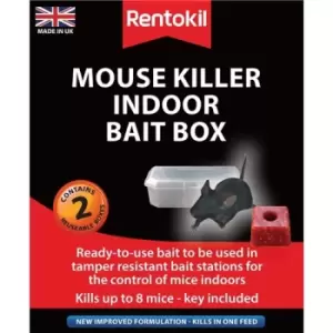 Rentokil Mouse Killer Indoor Bait Box - Twin