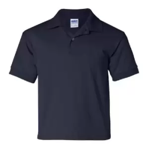 Gildan DryBlend Childrens Unisex Jersey Polo Shirt (Pack Of 2) (L) (Navy)