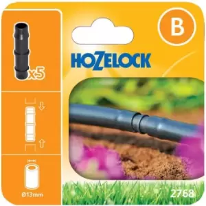Hozelock MICRO Straight Connector 1/2" / 12.5mm Pack of 5