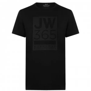 Jack Wolfskin Logo T Shirt - Black 6000