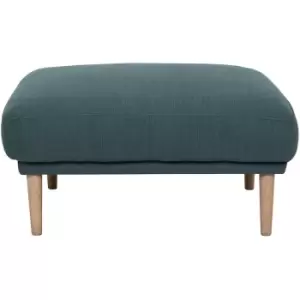 Furniture To Go - Larvik Footstool - Dark Green, Oak Legs - Soul Dark Green, Oak Legs