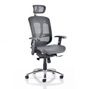 Adroit Mirage II Executive Chair With Arms With Headrest Mesh Black