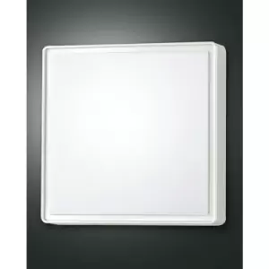 Fabas Luce Oban Outdoor Surface Mounted Downlight White Glass, E27, IP65