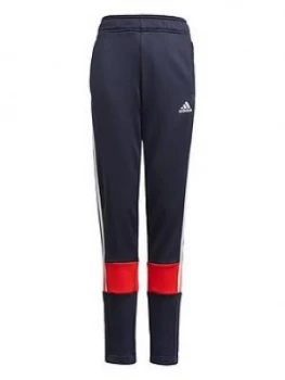 adidas Boys Junior B A.R 3-Stripes Track Pant - Grey/Red, Size 5-6 Years