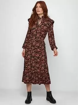 Joe Browns Enchanting Autumn Dress-Black/Brown, Black, Size 10, Women