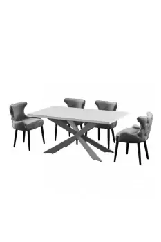 'Oxford Duke' LUX Dining Set With A Table And 4 Chairs