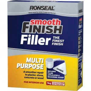 Ronseal Smooth Finish Multi Purpose Interior Wall Powder Filler 1KG