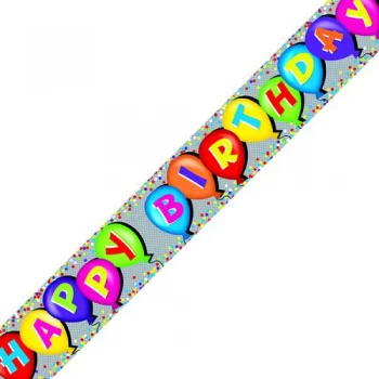 Holographic Happy Birthday Balloon Banner Pack of 6 6837-HBH-4