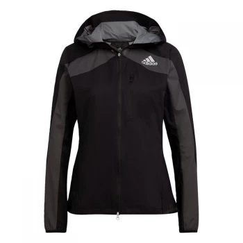 adidas Adizero Marathon Jacket Womens - Black / Grey Six