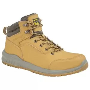 Grafters Mens Action Nubuck Safety Ankle Boots (11 UK) (Honey) - Honey