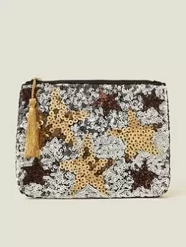 Accessorize Sequin Star Flat Pouch