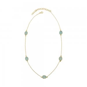 Juvi Designs Gold vermeil around the world necklace Blue