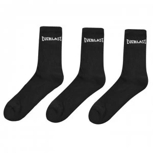 Everlast 3 Pack Crew Socks Mens - Black