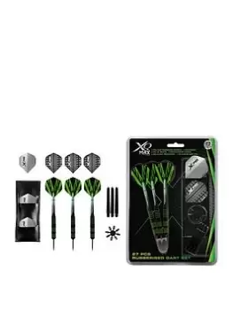 Xq Max Rubberised Black/Green Coated Steel Darts Set 23G