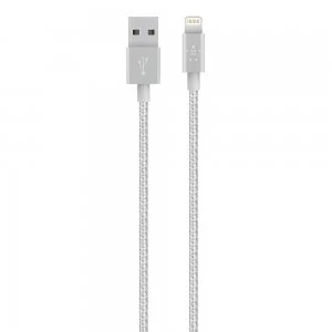 Belkin Braided Lightning Cable Silver