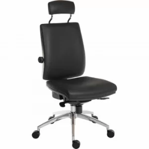 Teknik Office Ergo Plus PU Premier Chair with Headrest, Black
