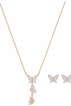 Ladies Swarovski Jewellery Lilia Butterfly Earring & Necklace Set 5382365