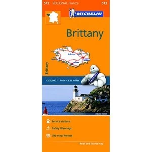 Brittany - Michelin Regional Map 512 Map Sheet map 2016