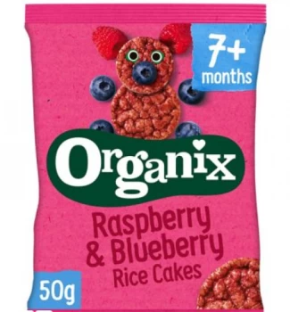 Organix Raspberry & Blueberry Rice Cakes 7m+ - 50g x 7