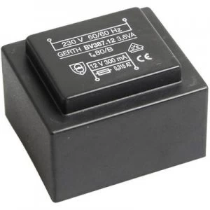 PCB mount transformer 1 x 230 V 1 x 15 V AC 3.60 VA 240 mA