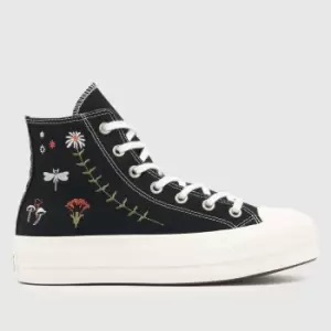 Converse all star lift enchanted garden trainers in Black & white