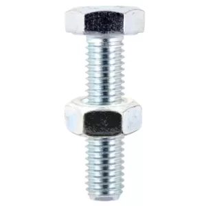 Hexagon Set Screws and Nuts Zinc Plated M12 100mm Pack of 2