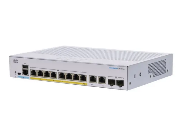 Cisco Cisco Business CBS250-8PP-E-2G Smart Switch 8 Port GE Partial PoE Ext PS 2x1G Combo Limited Lifetime Protection (CBS250-8PP-E-2G) CBS2