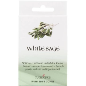 12 Packs of Elements White Sage Incense Cones