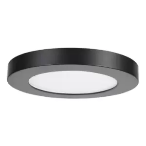Spa 139mm Tauri LED Flush Ceiling Light Ring Satin Black