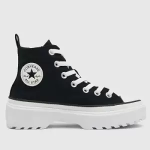 Converse Black & White Lugged Lift Girls Junior Trainers