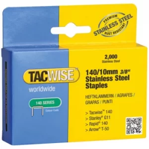 Tacwise 1217 140 Stainless Steel Staples 10mm (Pack 2000)