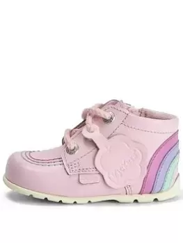 Kickers Kick Hi Baby Rainbow Boot, Pink, Size 4 Younger