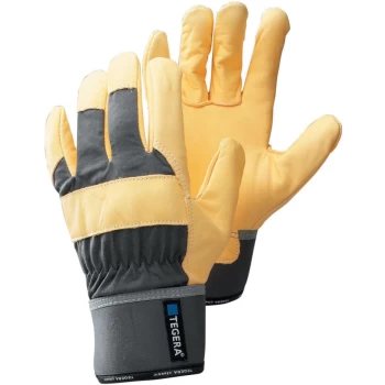 363 Tegera Palm-side Coated Yellow/Black Gloves - Size 10
