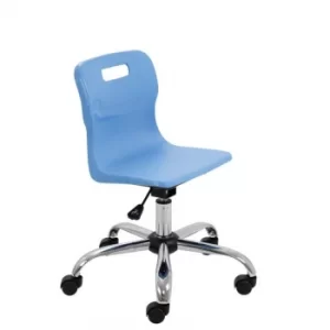 TC Office Titan Swivel Junior Chair with Castors, Sky Blue