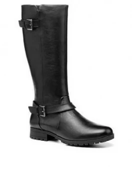 Hotter Belgravia Knee Boots, Black, Size 8, Women
