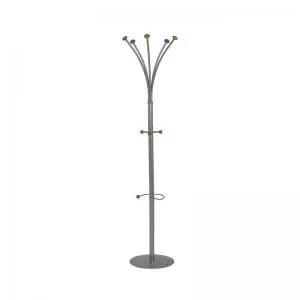 Classic Silver Steel Office Coat Stand
